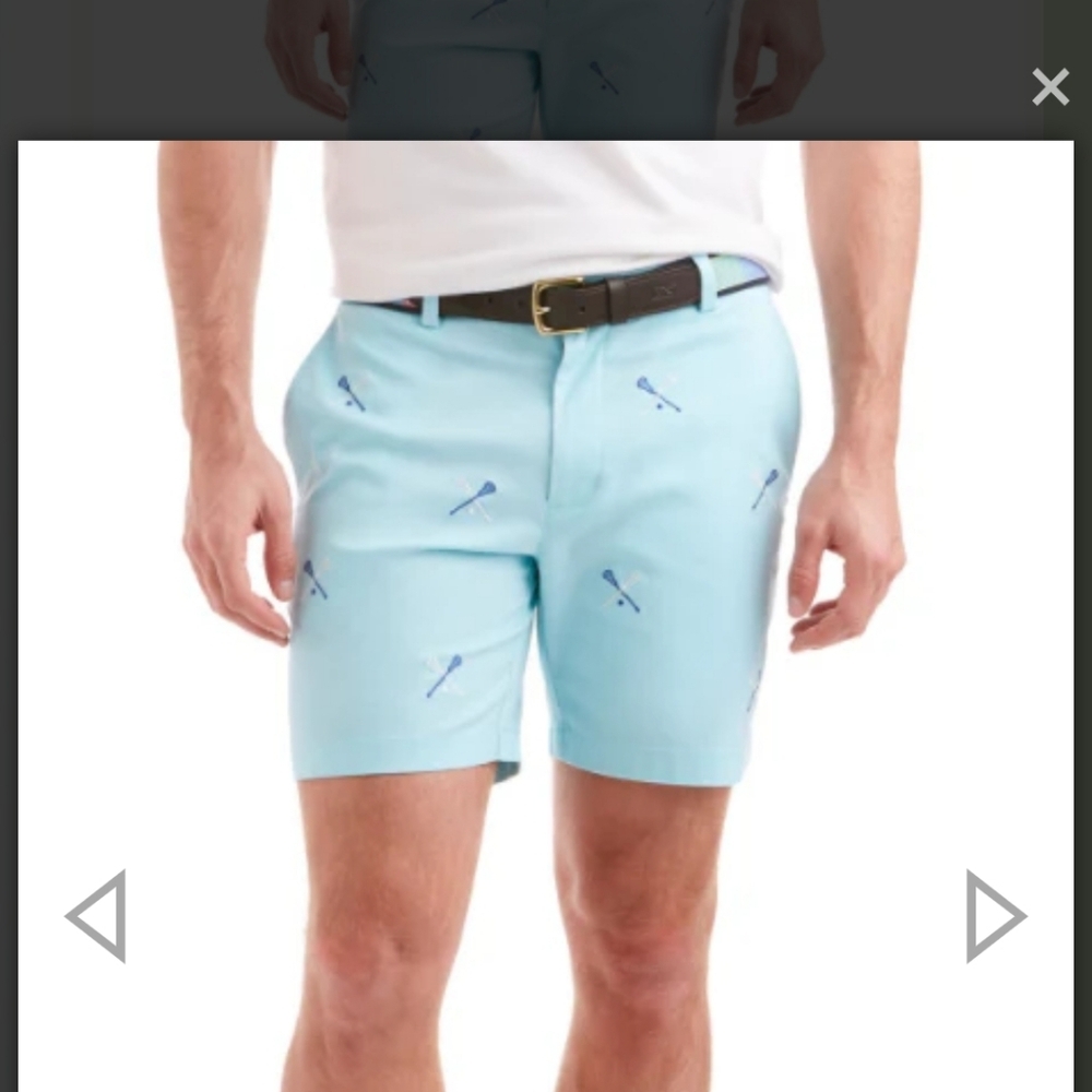 Vineyard Vines 7" Lacrosse Embroidered Breaker Shorts NWT